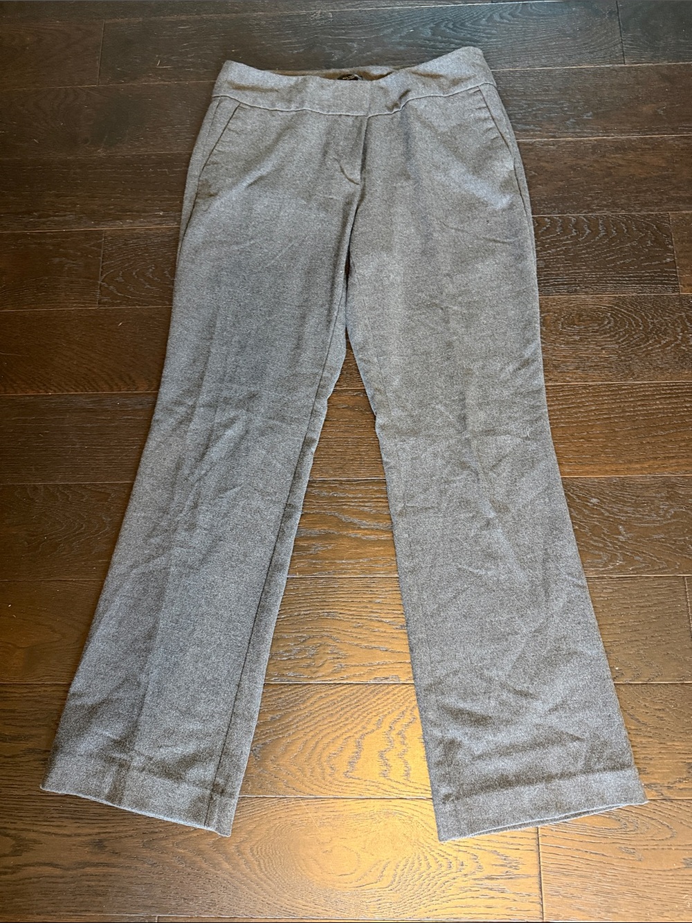 Ann Taylor Charcoal Gray Tailored Wide Leg Dress Pants sz 8